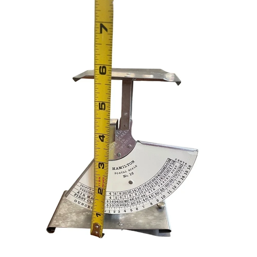 Vintage Hamilton No. 16 Postal Scale Metal Mechanical Desktop Mail Scale Retro